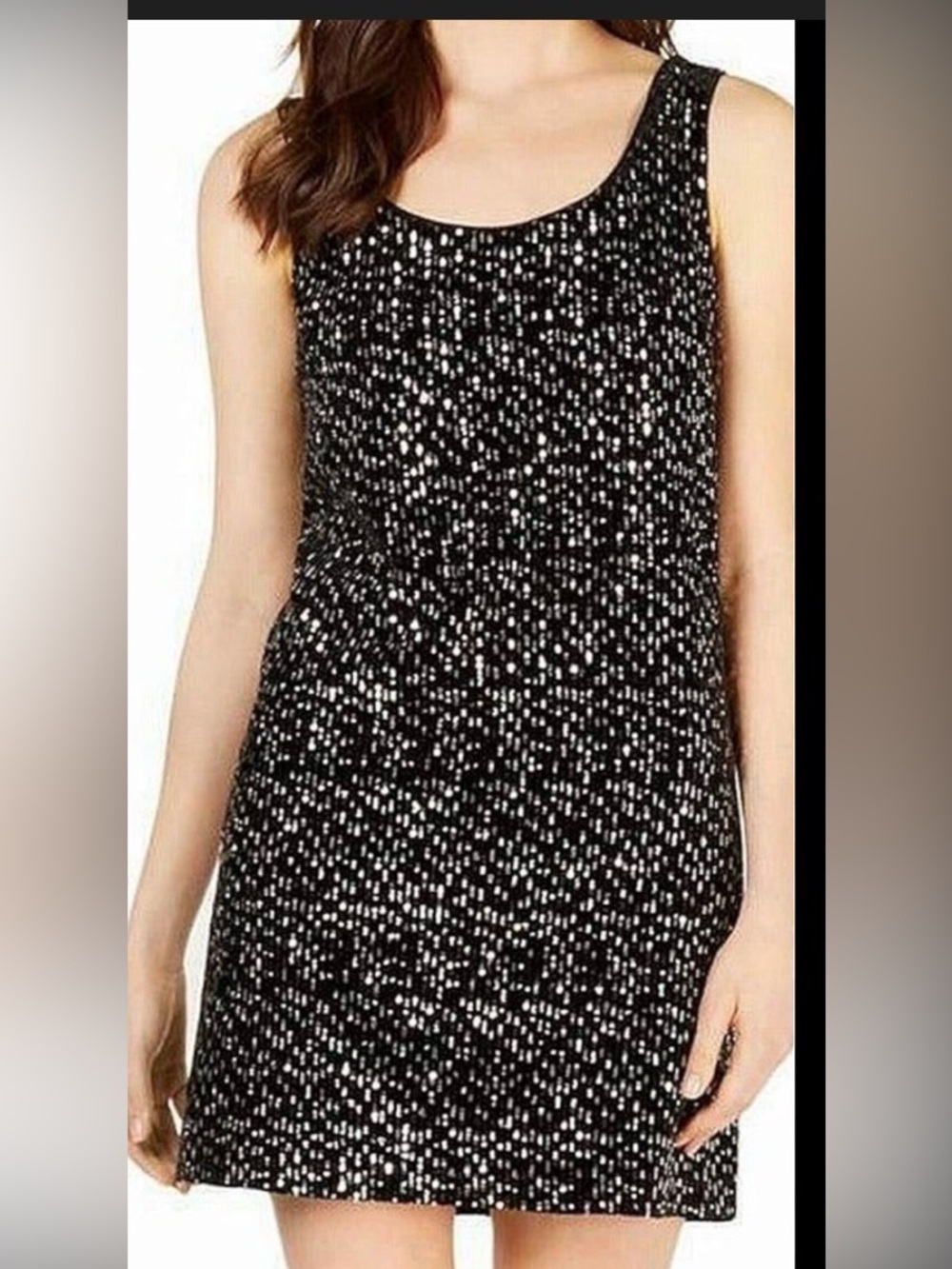 Size 10 Calvin Klein silver sequins mini dress
